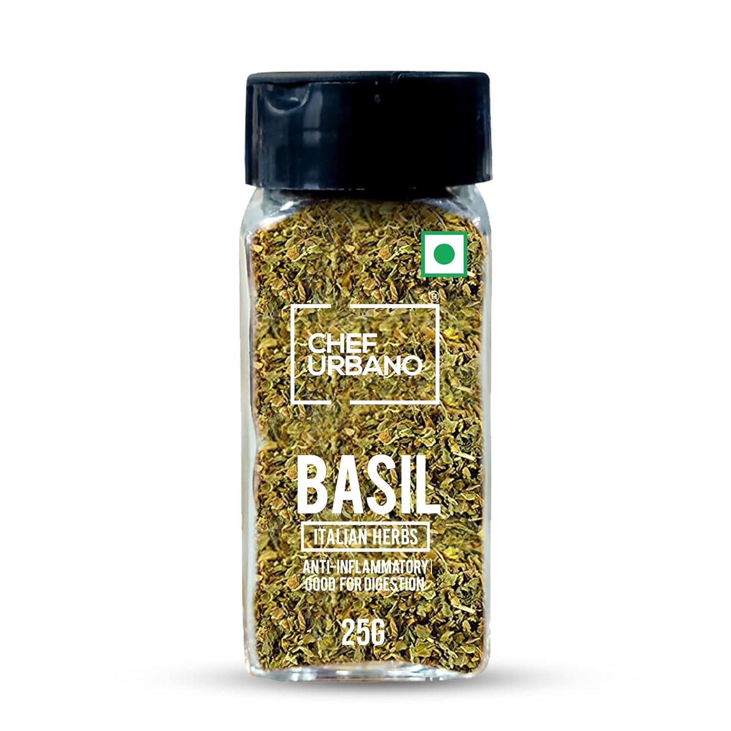 Chef Urbano Herbs Basil Sprinkler 25 Gms (MRP: Rs. 110/-)