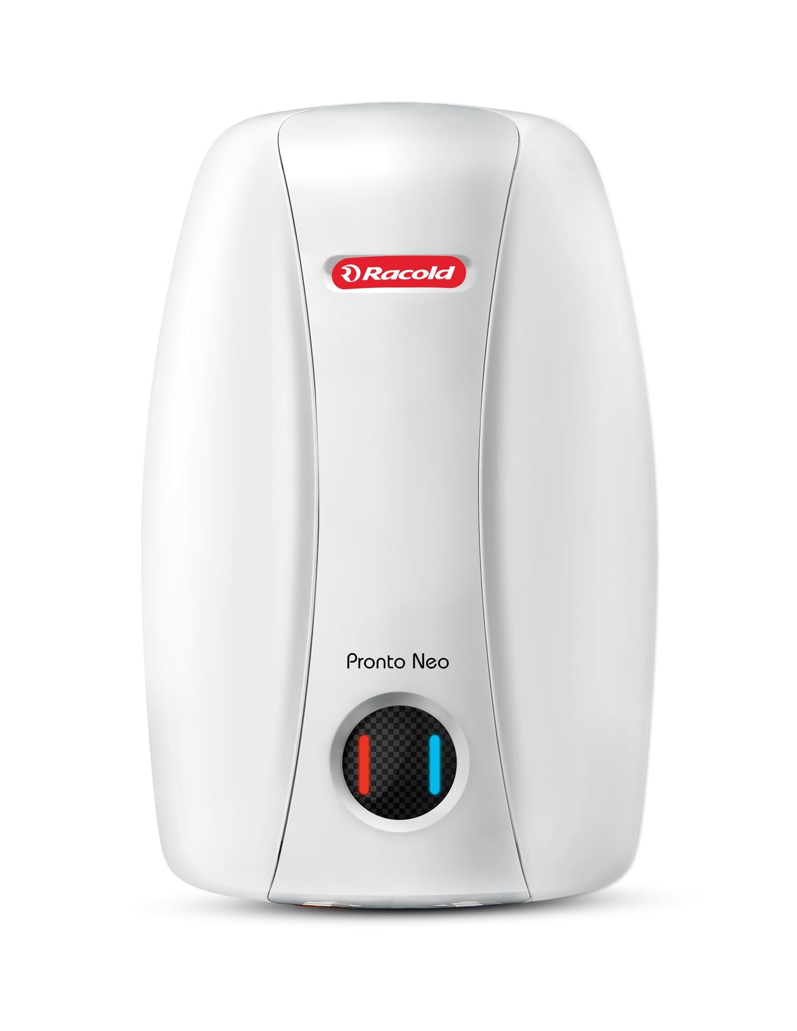Racold PRONTO NEO Electric Instant Water Heater 3L Vertical Geyser for Bathrooom, Anti Backflow System, 3 Safety Levels, Rust Proof Body, Faster Heating, with Fire Retardant Cable, White Racold PRONTO NEO Electric Instant Water Heater 3L Vertical Geyser