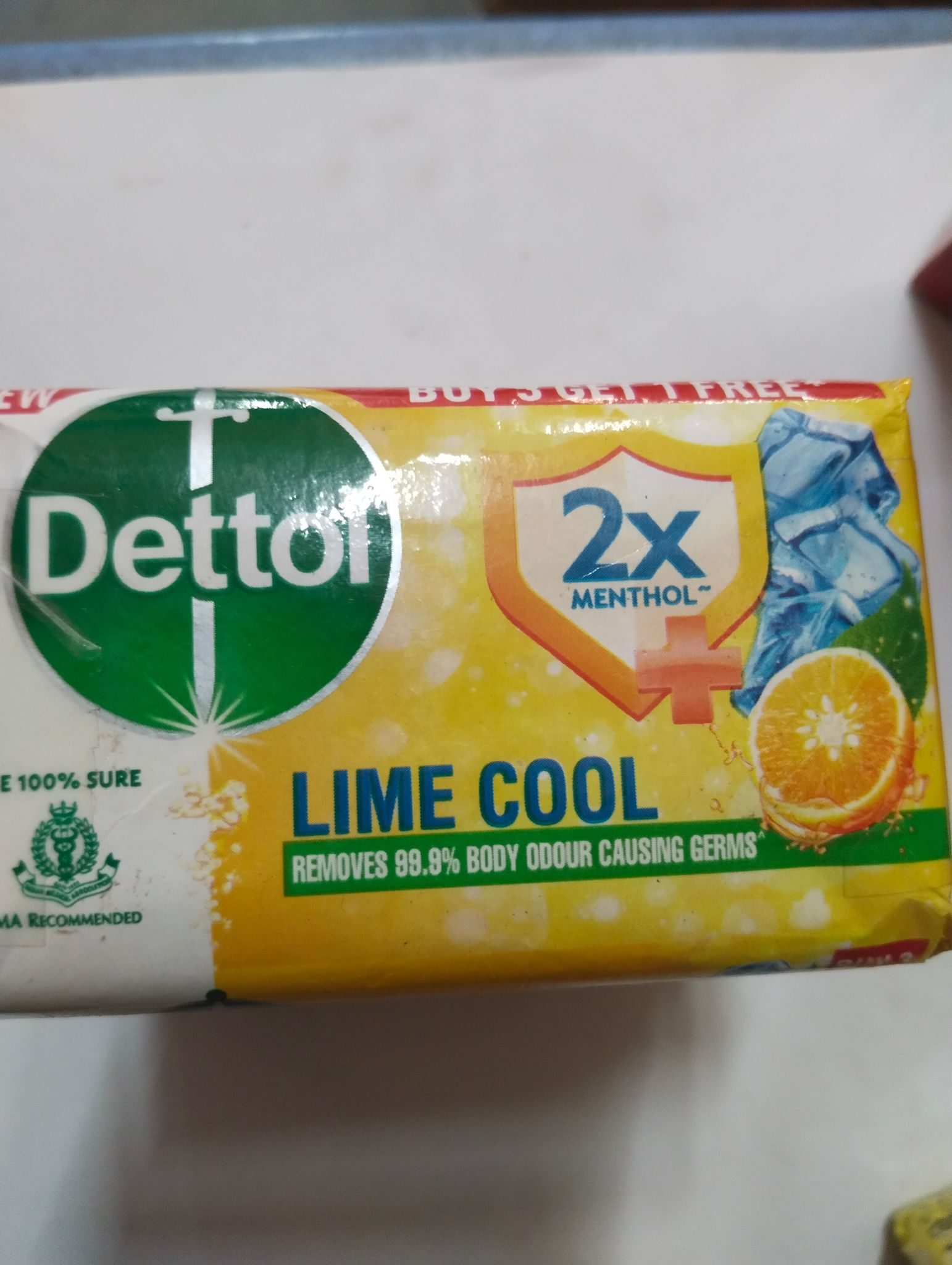 Dettol Menthol Lime cool soap set of 4