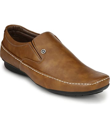 RL Rocklin Men Tan Men's Slip On Formal Shoes