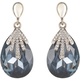 Big Drop Diamond Palm Stud Earrings for Girls Alloy Material Earrings for Women's Fashion Jewellery for Party