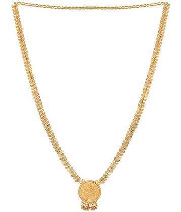 Spargz - Golden Alloy Necklace ( Pack of 1 )