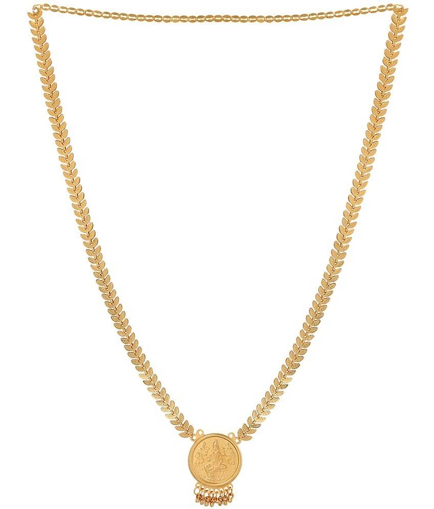 Spargz - Golden Alloy Necklace ( Pack of 1 )