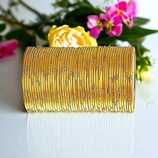 Omsar Jewelry Metal Bangle Set (Pack of 10)
