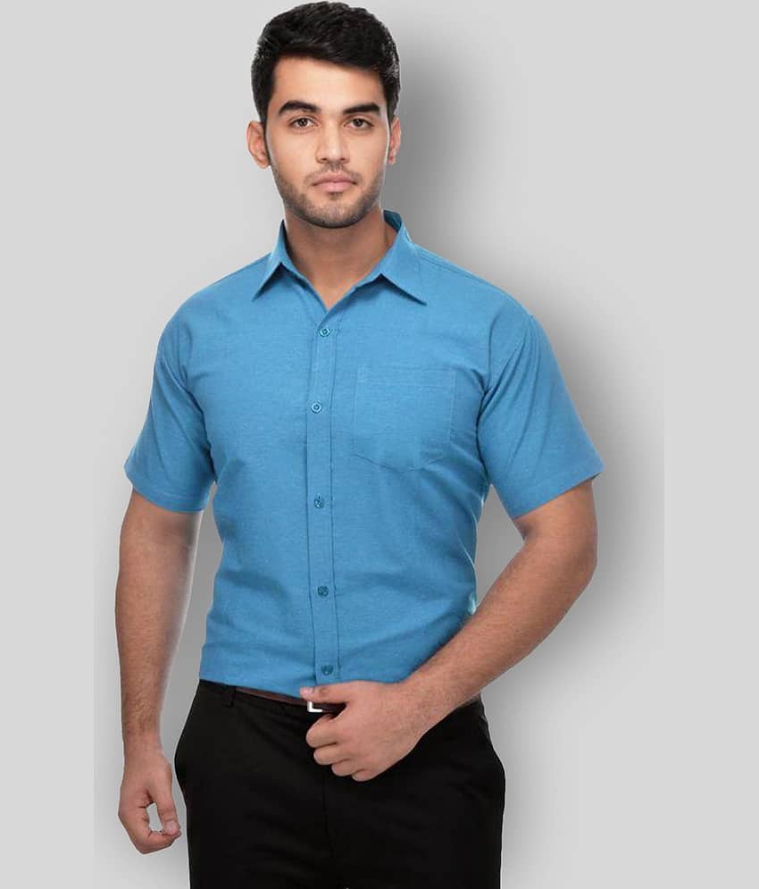 DESHBANDHU DBK - Blue Cotton Regular Fit Men's Formal Shirt (Pack of 1)