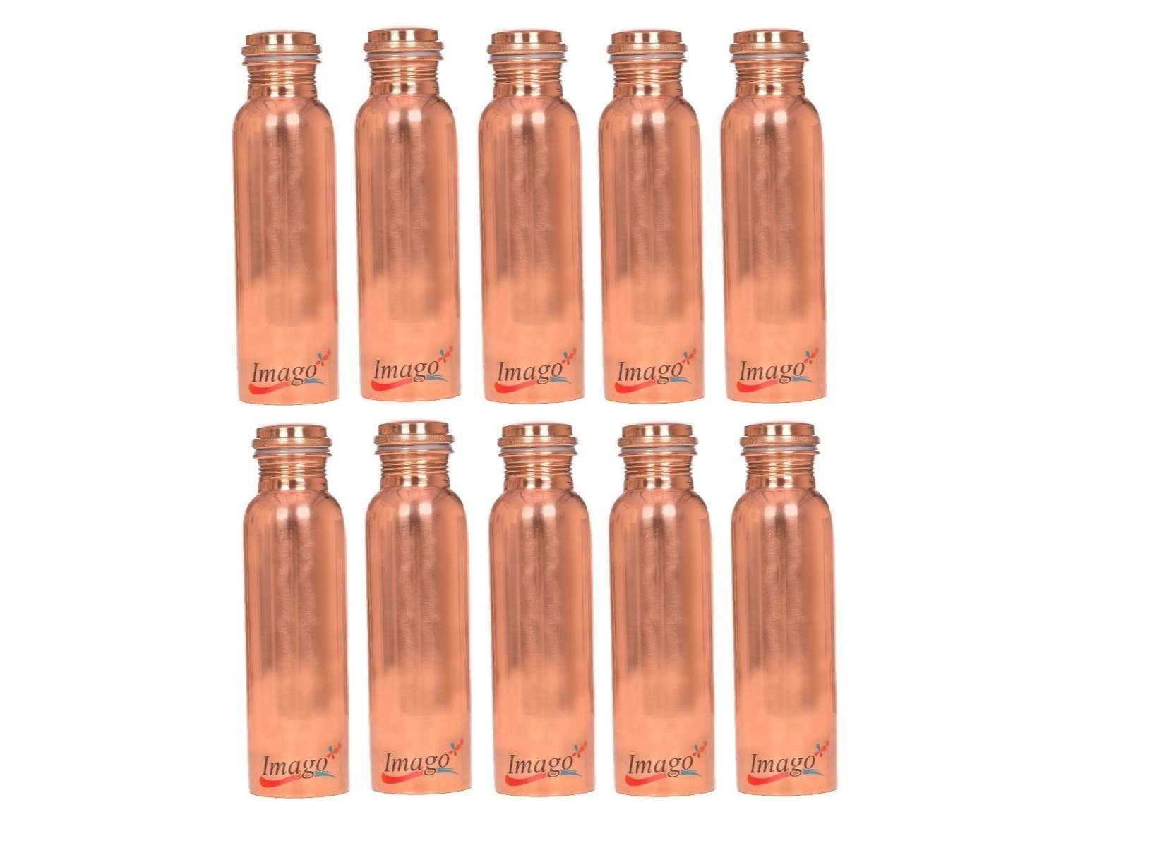 Imago Plain Copper Bottles 1L (Pack of 10)