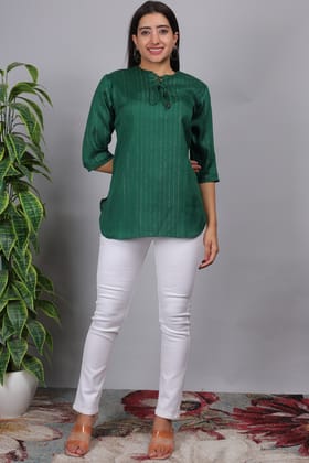 Green Short Kurti for women