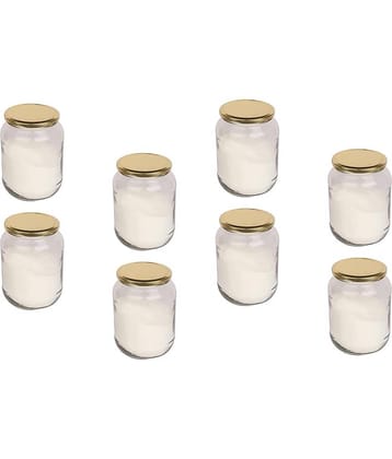 Somil Glass Container Jar Glass Transparent Utility Container ( Set of 8 )