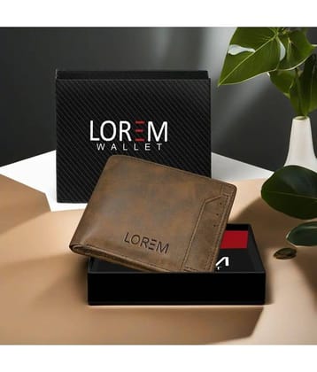 Lorem Brown Faux Leather Men's Two Fold Wallet ( Pack of 1 )