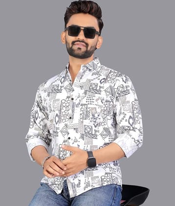 adwynpeter 100% Cotton Regular Fit Printed Full Sleeves Men's Casual Shirt - Multicolor 9 ( Pack of 1 )
