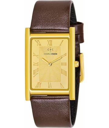CHARLIEKEEN Brown Leather Analog Men's Watch