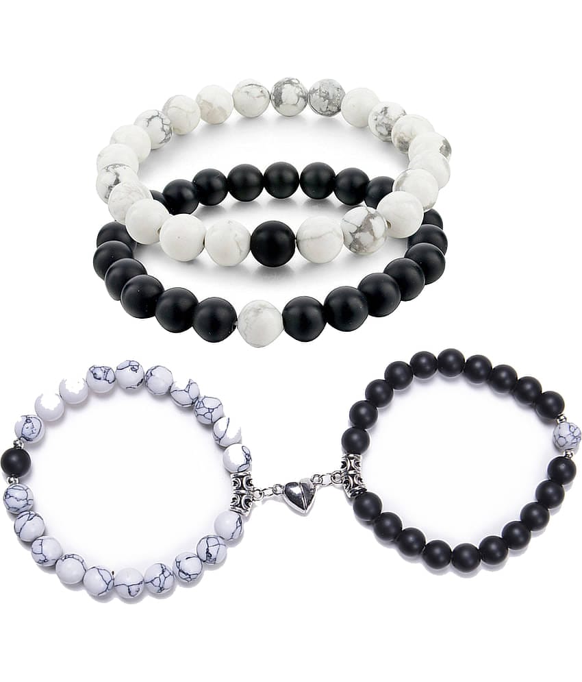 FASHION FRILL - White Bracelet ( Pack of 4 )