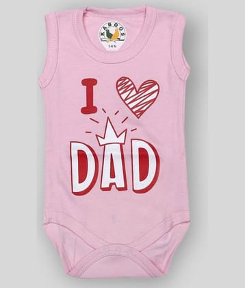 KABOOS Pack of 1 Baby Boys Cotton Bodysuit ( Pink )