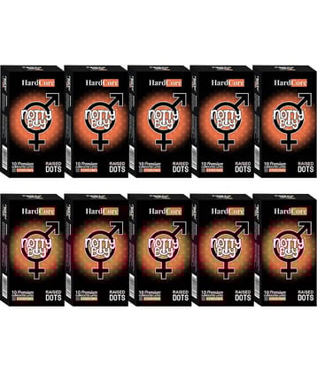NottyBoy HardCore Raised Dots Big Dotted Condoms - Pack of 100