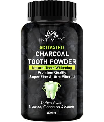 Intimify Activated Charcoal Teeth Whitening Powder, Oral Hygiene, Denture Oral Kit, 100 Gms