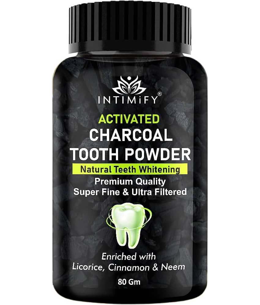 Intimify Activated Charcoal Teeth Whitening Powder, Oral Hygiene, Denture Oral Kit, 100 Gms