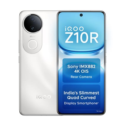 iQOO Z10R 5G (Moonstone, 8GB RAM, 256GB Storage) | 32MP 4K Selfie Camera | Quad-Curved AMOLED Display | Dimensity 7400 Processor with 750K+ AnTuTu Moonstone / 8GB+256GB