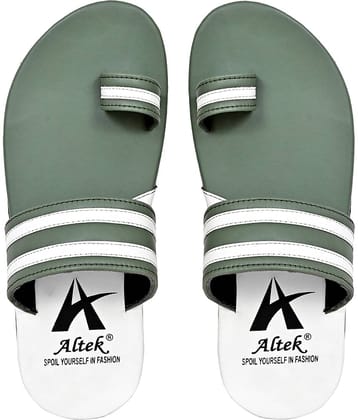 Altek - Green Men's Leather Slipper