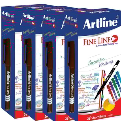 Artline Fine Line Pen Pack of 10 (BROWN COLOURS) of Box 4 | For Superior Writing by Artists, Designers, and Students