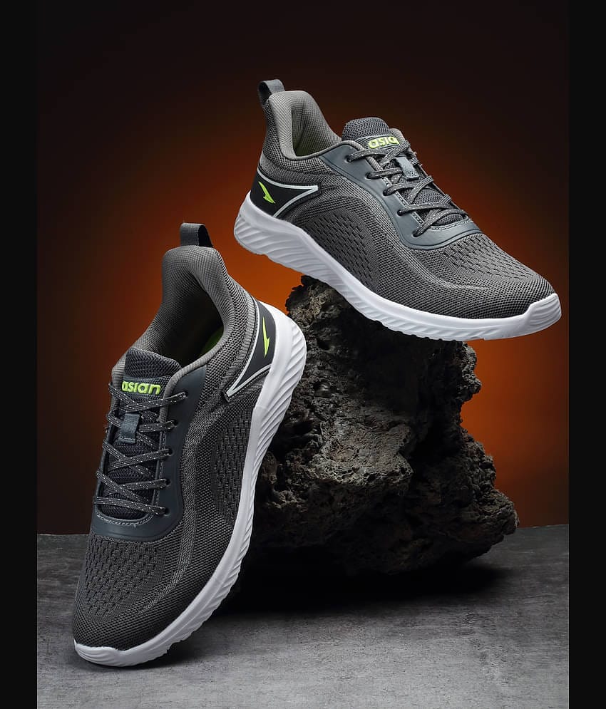 ASIAN DELTA-20 Dark Grey Men's Sports Running Shoes