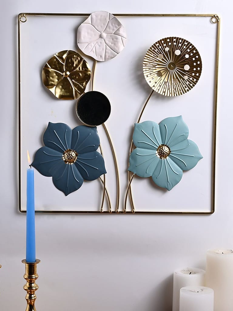 Golden Blossom - Rectangular Wall Plaque