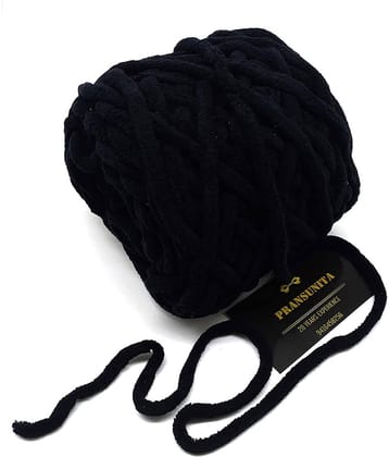 PRANSUNITA Super Thick Fluffy Jumbo Polyester Baby Blanket Chenille Yarn for Knitting, Crochet & Home Decor Projects, Afghans, throw pillows, cushions & blankets. -100 GMS – 6mm thickness
