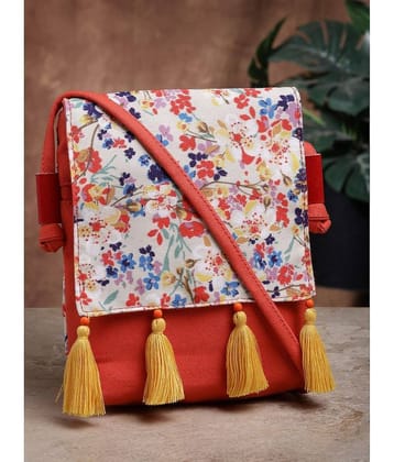 Anekaant Sling Bag Cotton Set of 1 ( Red )