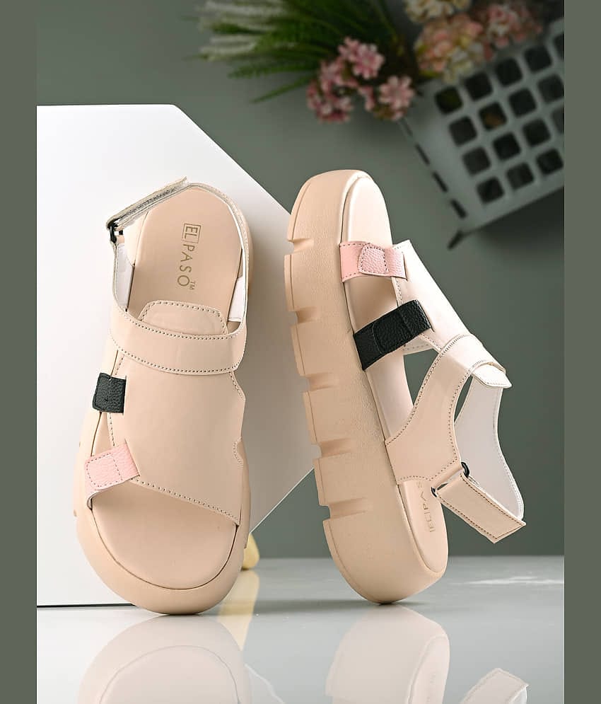 El Paso Beige Women's Flats