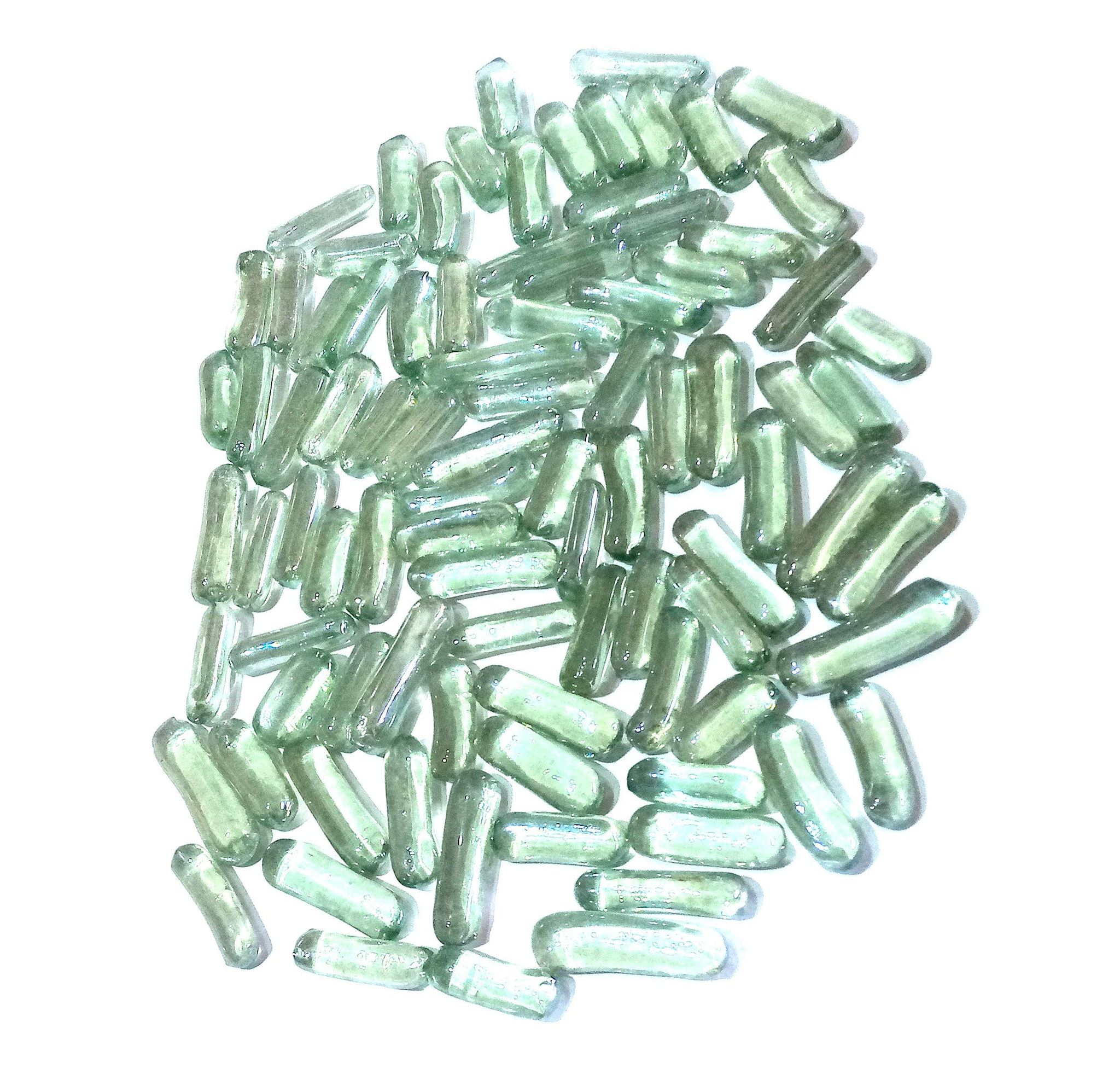 Nawani Glass Stone (Half Round Type) 50 Pcs of Half Glass Marbles.