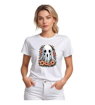 Women's Polyester Solid Printed Round Neck Half Sleeve T-Shirt (White, S)-PID55663 Women's Polyester Solid Printed Round Neck Half Sleeve T-Shirt (White, S)-PID55663