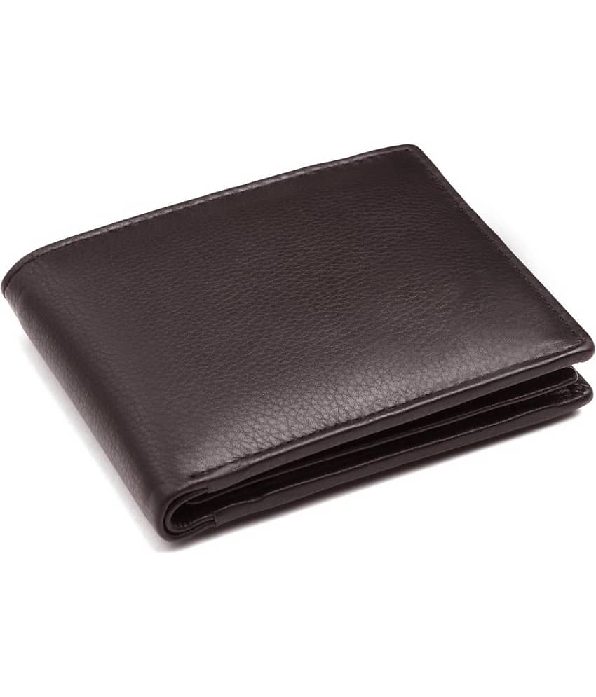 HIDEFLIX 100% Leather Printed Men's Regular Wallet With 7 Slots For Card ( Brown , Pack of 1 )