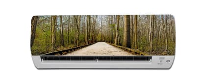 DreamKraft Abstract Design Nature Colorful Decorative AC Sticker (Multicolor PVC Vinyl, 30cm X 91cm)