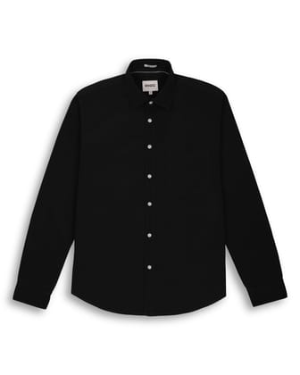 SOLID SHIRT IN BLACK-M