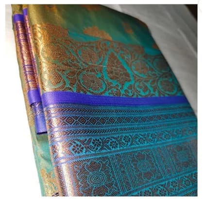 Elegant Blue Floral Saree