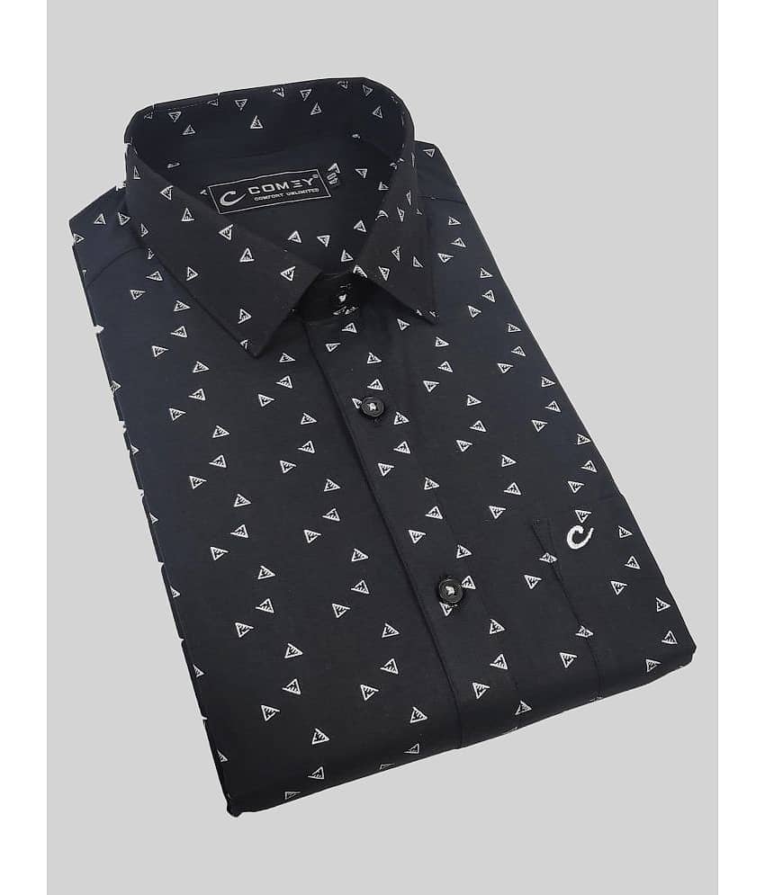 Comey - Black 100% Cotton Regular Fit Men's Casual Shirt ( Pack of 1 )
