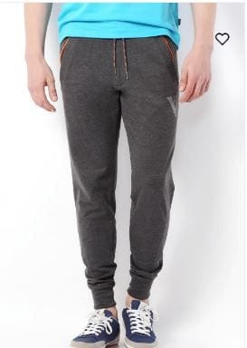 Van Heusen Men Solid  Casual  Rich Cotton Track Pant |50044-Grey Melange3 / 2Xl