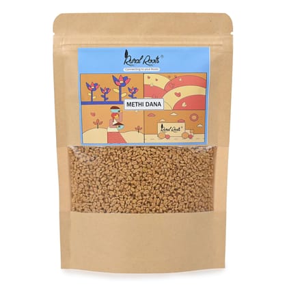 Rural Roots Methi Dana - 200 Grams | Whole Fenugreek Seeds | Preservative Free | 100% Organic Fenugreek Seeds | Natural Sabut Methi Dana | Ideal for Cooking & Health Benefits