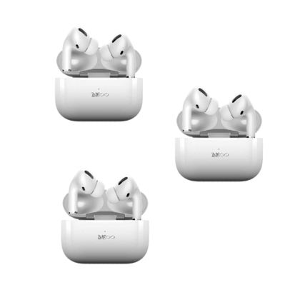 Walta Elite My Pod TWS Earbud, BT 5.3, Playtime-25Hours, Standby- 300 Hours, Type C charging- White, Pack of 3