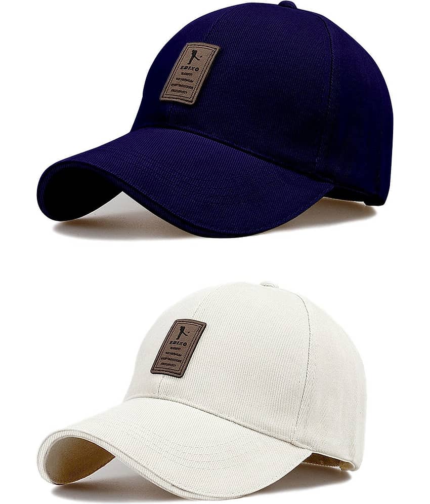 Alamos Pack of 2 Cotton Men's Cap ( Blue )