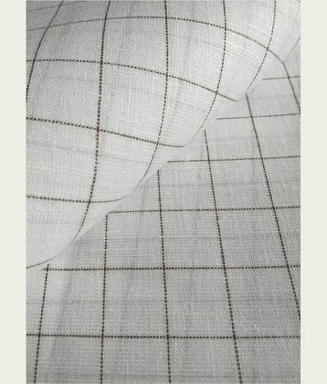 Makhanchor White Linen Men's Unstitched Shirt Piece ( Pack of 1 )