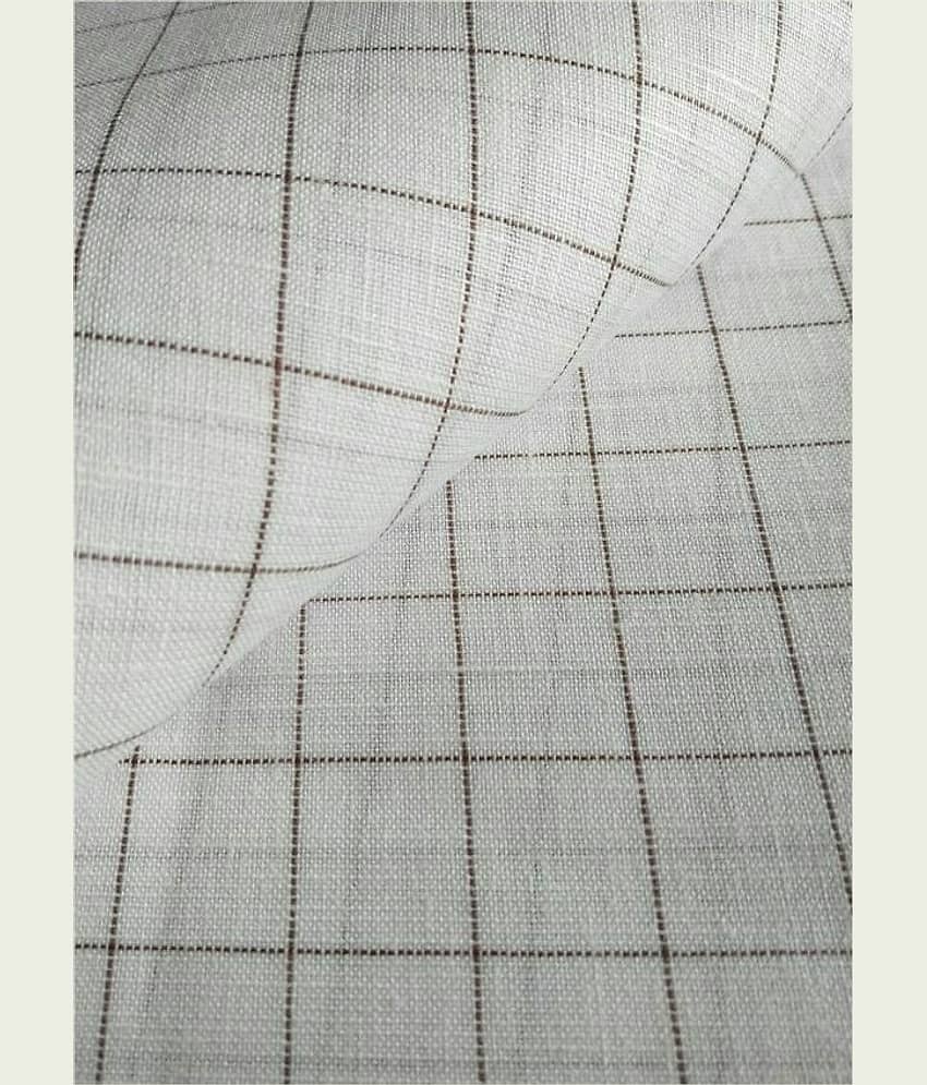 Makhanchor White Linen Men's Unstitched Shirt Piece ( Pack of 1 )