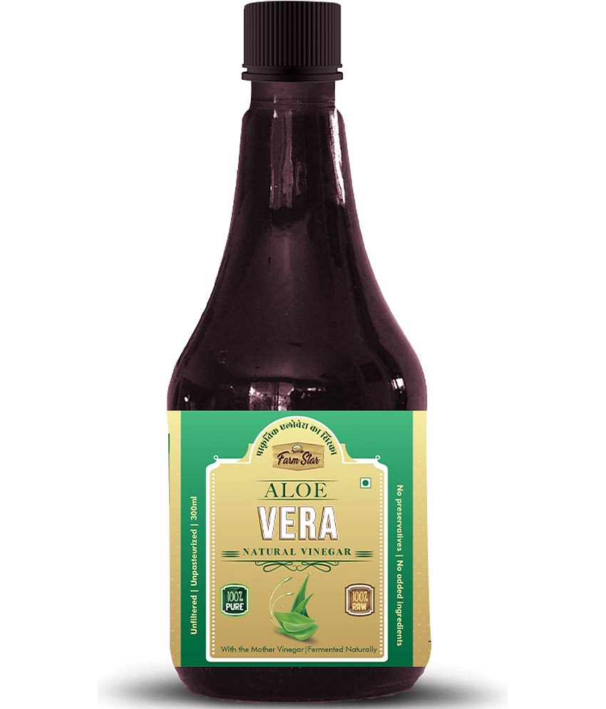 Farm Star Aloe Vera Natural Vinegar Cider Vinegar Fermented, Raw 300 ml