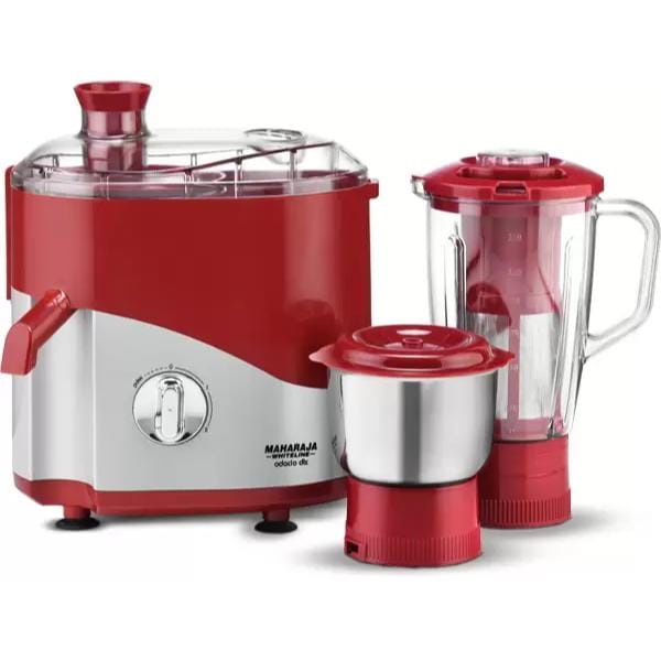 Maharaja Whiteline JX1-158 Odacio DLX 550W Juicer Mixer Grinder (2 Jars, Cherry Red)