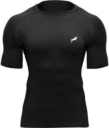 Rider Compression T-Shirt, Top Half Sleeve Plain Athletic Fit Multi Sports Cycling, Cricket, Football, Badminton, Gym, Fitness & Other Outdoor Inner Wear