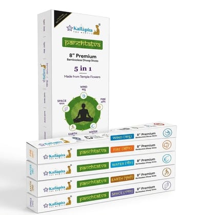 Kailapira Agarbatti Panchtatva 5 in 1 Element Series BambooLess Incense Sticks 50U Kailapira Agarbatti Panchtatva 5 in 1 Element Series BambooLess Incense Sticks 50U