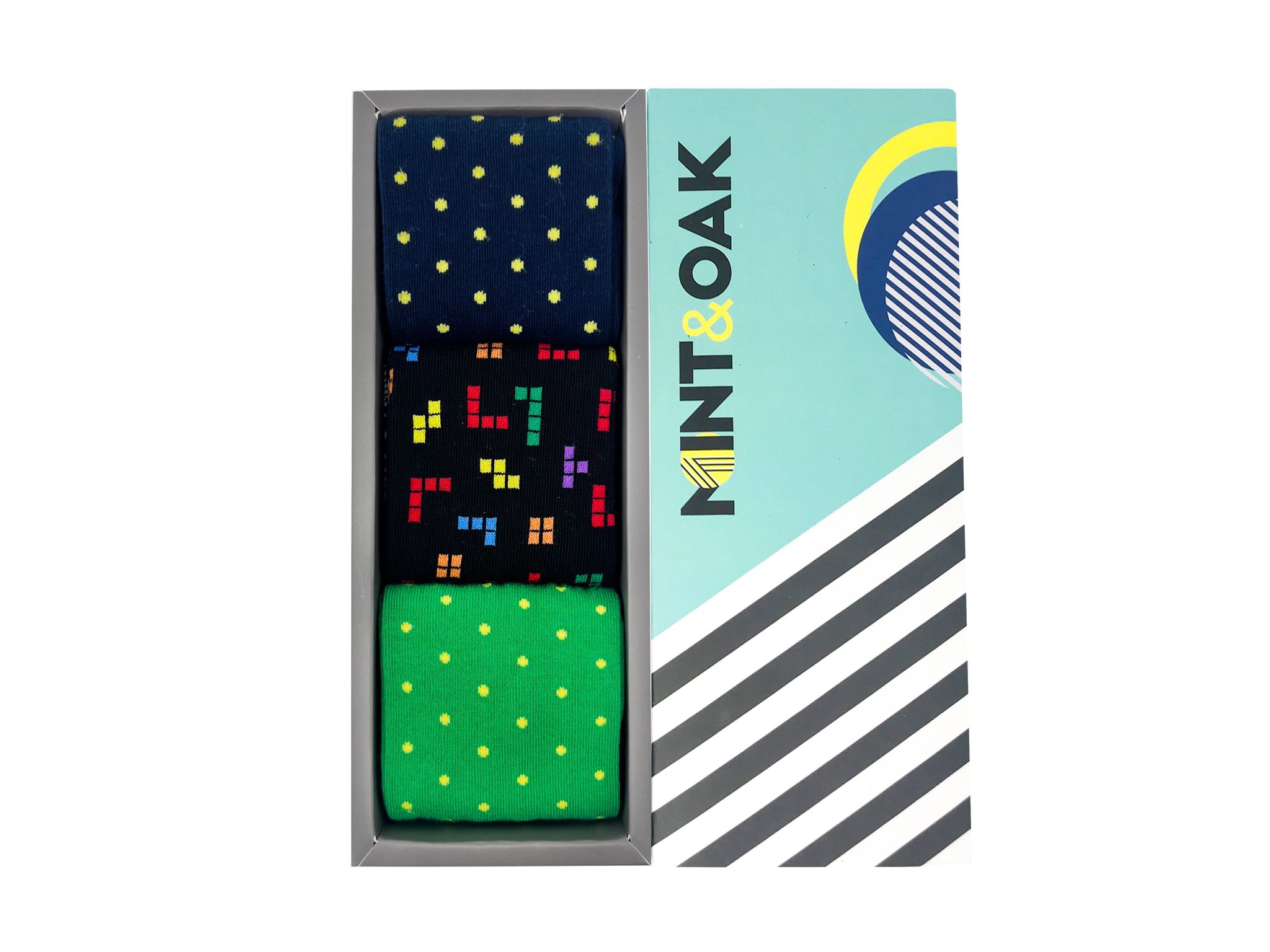 Dapper Dots Set-of-3 Crew Socks for Men