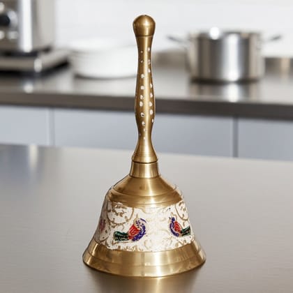 Brass Bell Handle White No. 1, Height : 5 Inch (ZMAS286 B)