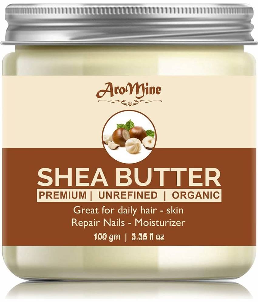 Aromine 100% Pure Organic Ivory Shea Butter|Raw| Great For Face,Skin,Body,Lips Moisturizer 100 gm