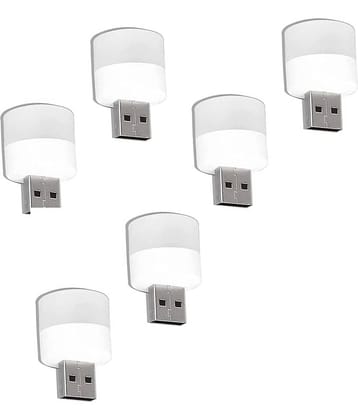 purple dust - White Night Lamp ( Pack of 6 )