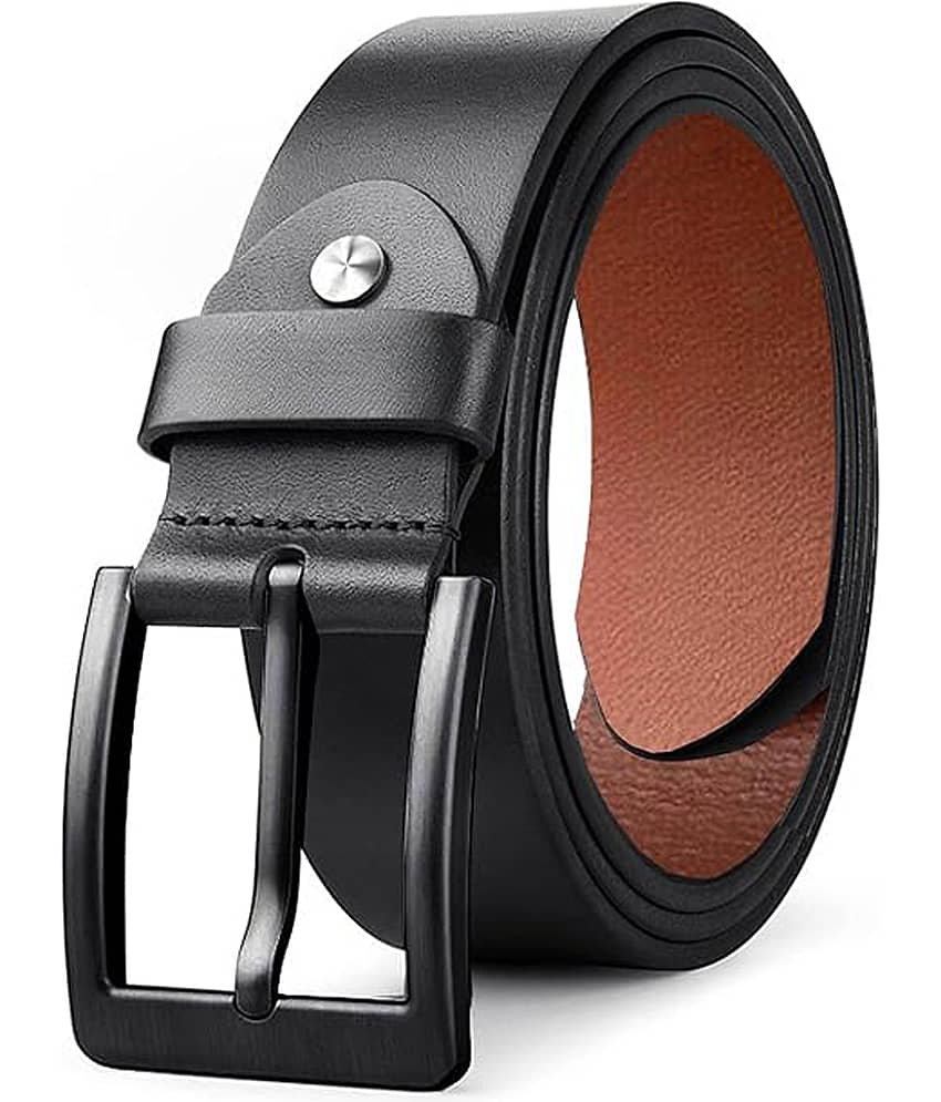 Elite Crafts - Black 100% Leather Men's Formal Belt ( Pack of 1 )